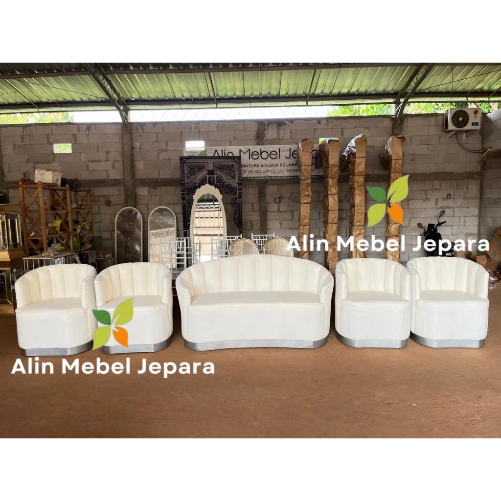 Sofa Pelaminan , Kursi Pelaminan Kerang bungkus model new