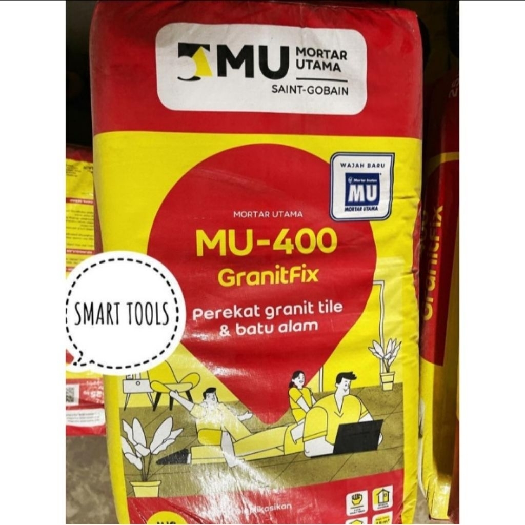 SEMEN MU-400 GRANITFIX LOWDUST 25KG SEMEN PASANG GRANITE