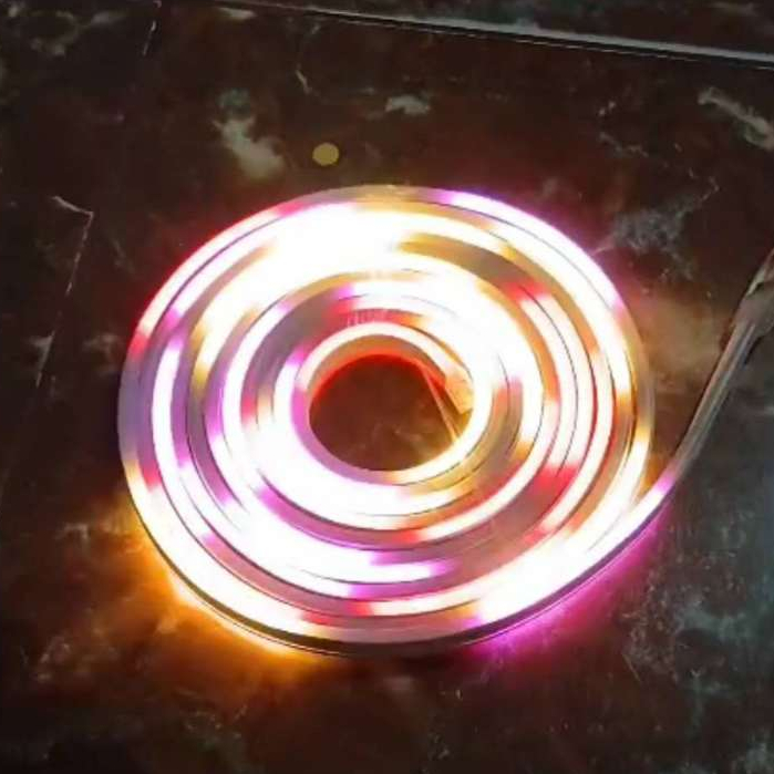 LAMPU LED NEON FLEX RGB 220V 5M FLEIBLE LED NEON FLEX TINGGAL COLOK