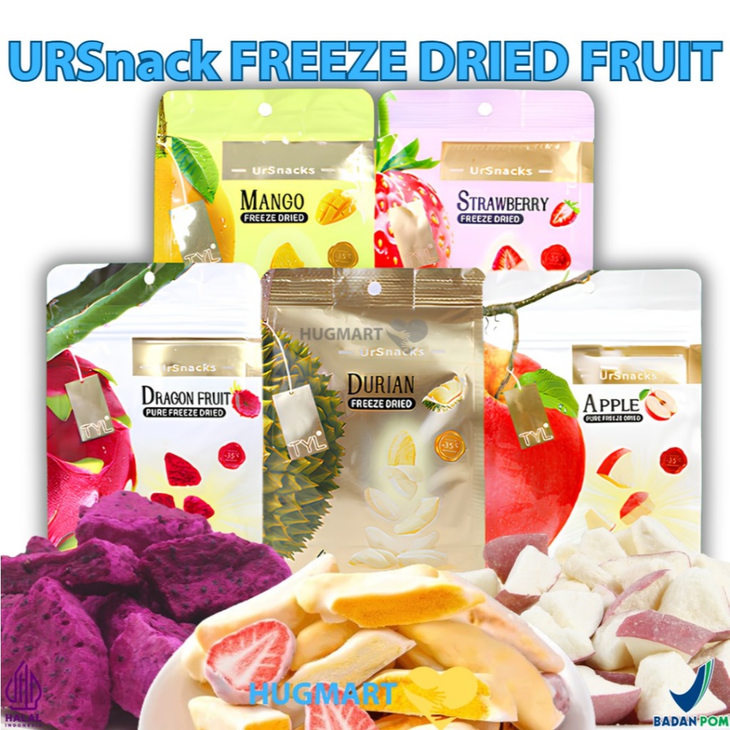 [ HALAL ] URsnack Freeze Dried Fruit - Buah Kering Buah Beku Banyak Varian Rasa