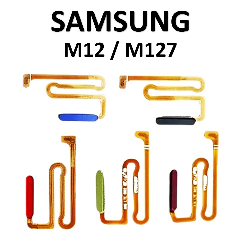FLEXIBEL SAMSUNG M12 / M127 + ON OFF + FINGER PRINT SENSOR SIDIK JARI ORIGINAL 100%