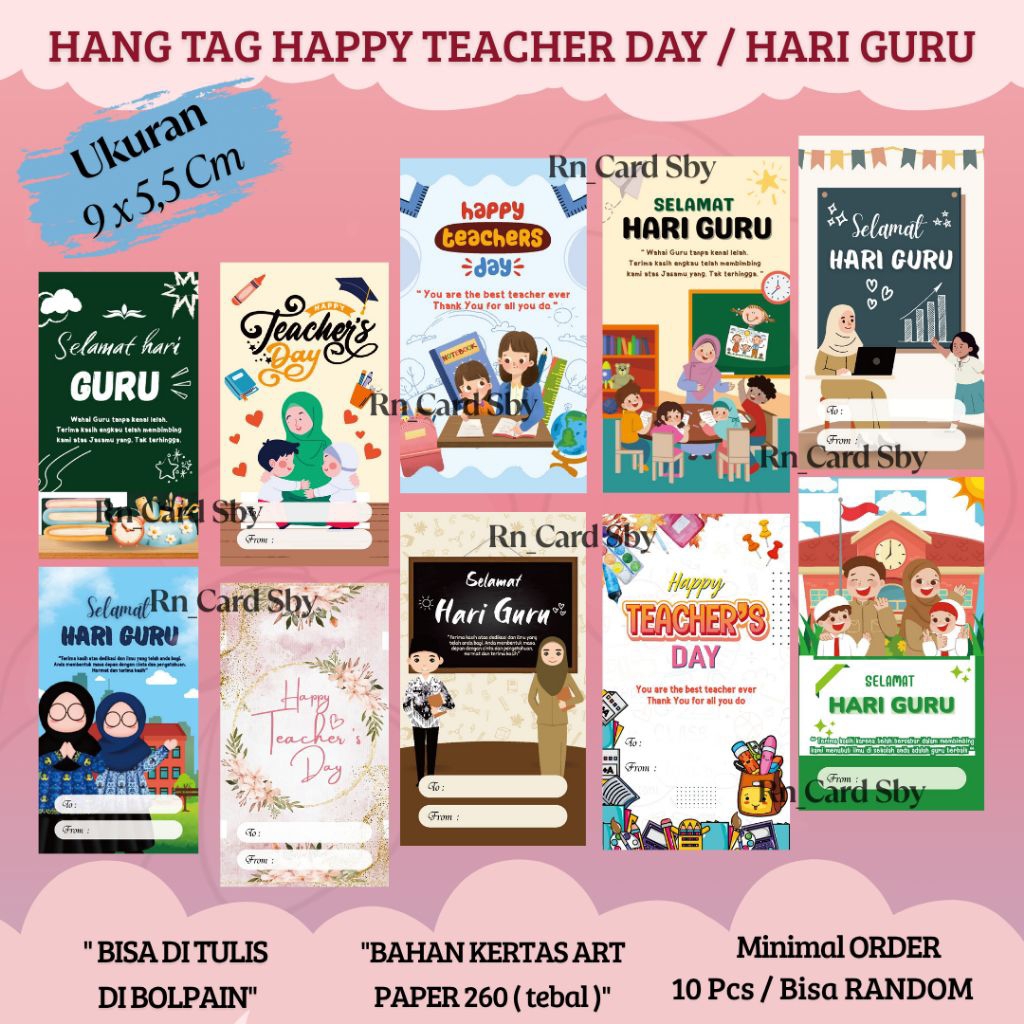 HANG TAG TEACHER DAY || HANG TAG HARI GURU || KARTU UCAPAN HARI GURU