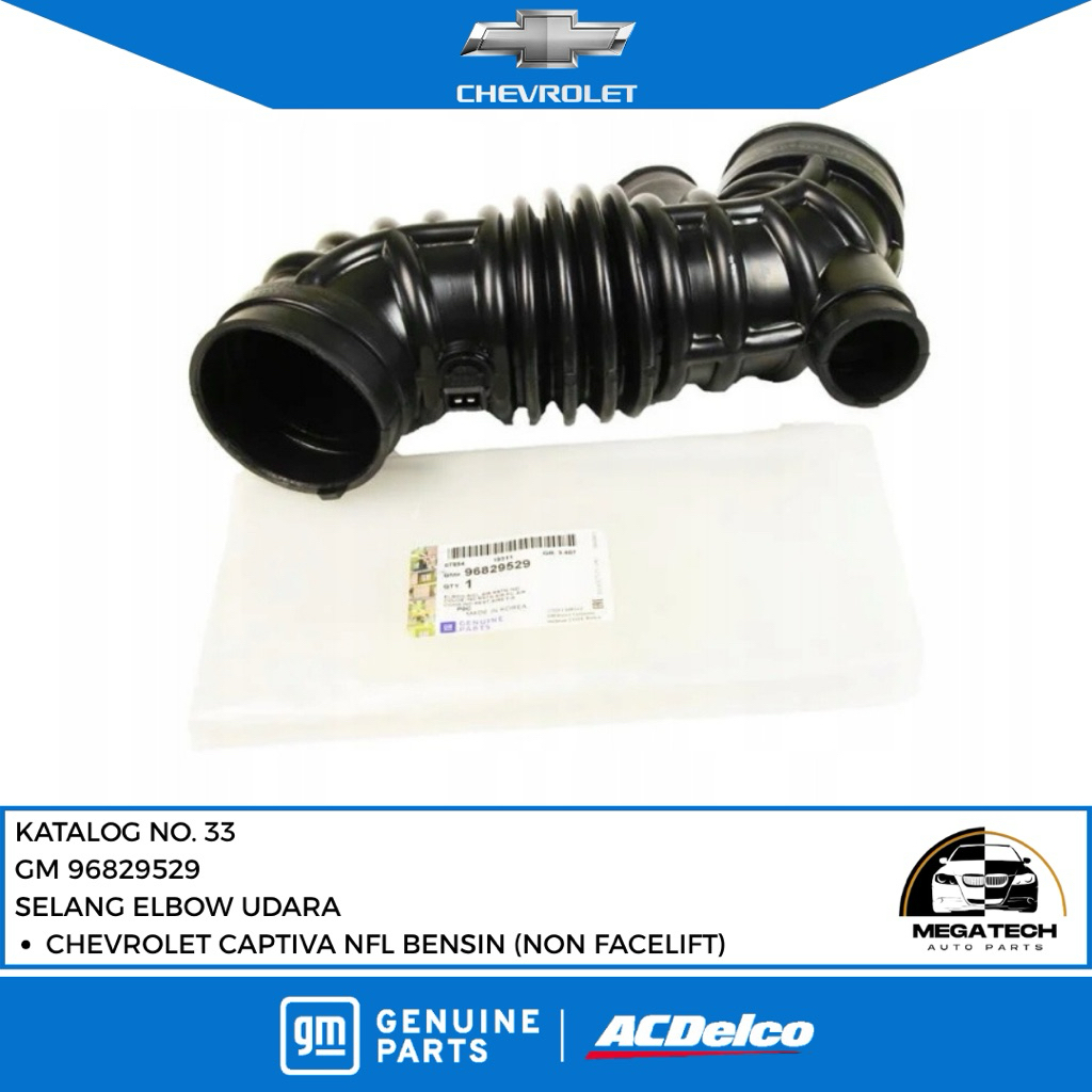 SELANG ELBOW FILTER UDARA CHEVROLET CAPTIVA NFL BENSIN ORIGINAL GM 96829529