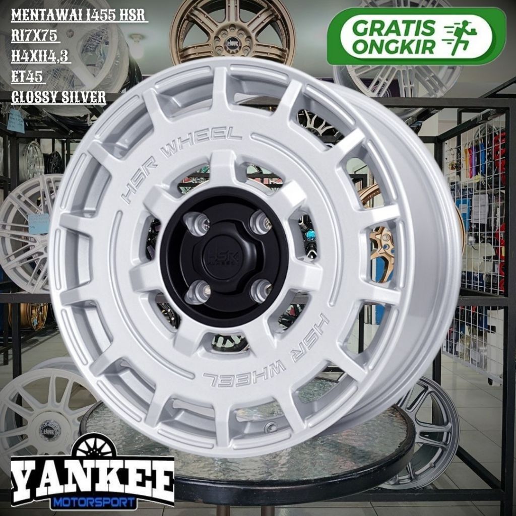 Pelek mobil KIJANG KRISTA, LGX, KIJANG SUPER,LIVINA ring 17 pcd 4x114,3 VELG HSR MENTAWAI R17