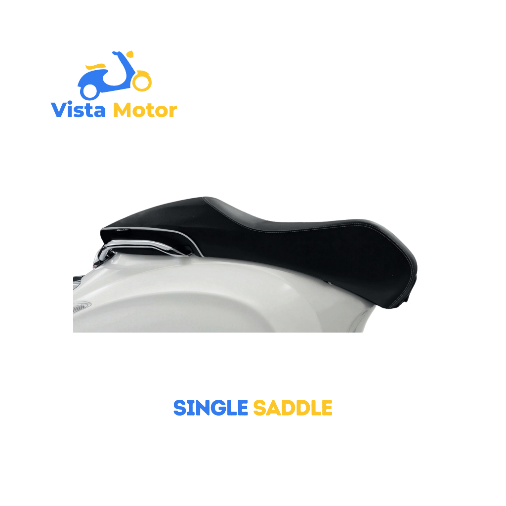 Vista Motor Single Saddle Premium Vespa PMV/Sprint Jok Tunggal Klasik Eksklusif Material Terbaik Ken