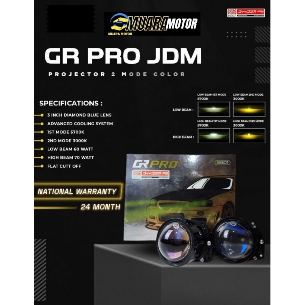 BEEBOT BILED HEADLAMP PROJECTOR 3inch - GR PRO JDM