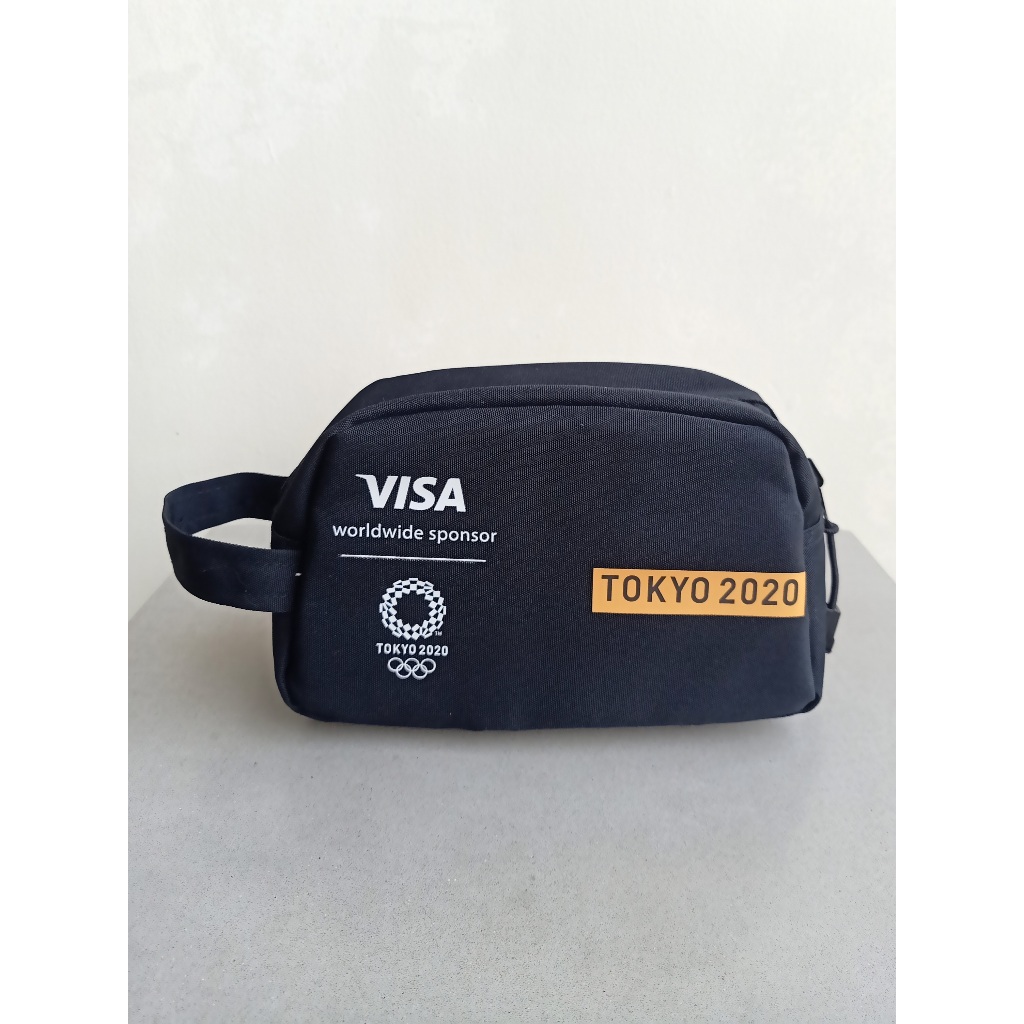 preloved original Citi Bank black clutch Tokyo 2020 summer olympics / hand pouch hitam olimpiade