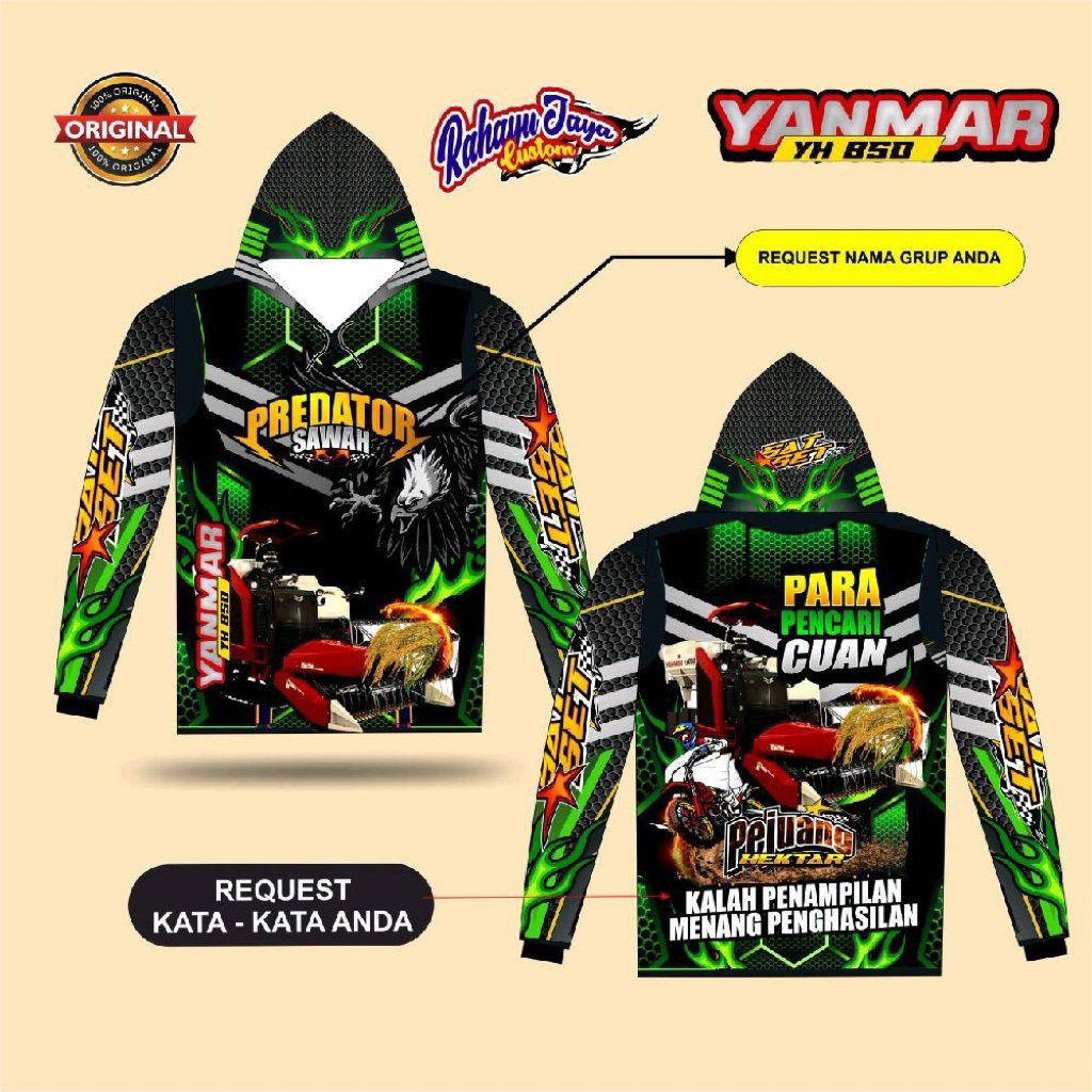JERSEY YANMAR YH850 CUSTOM DESAIN