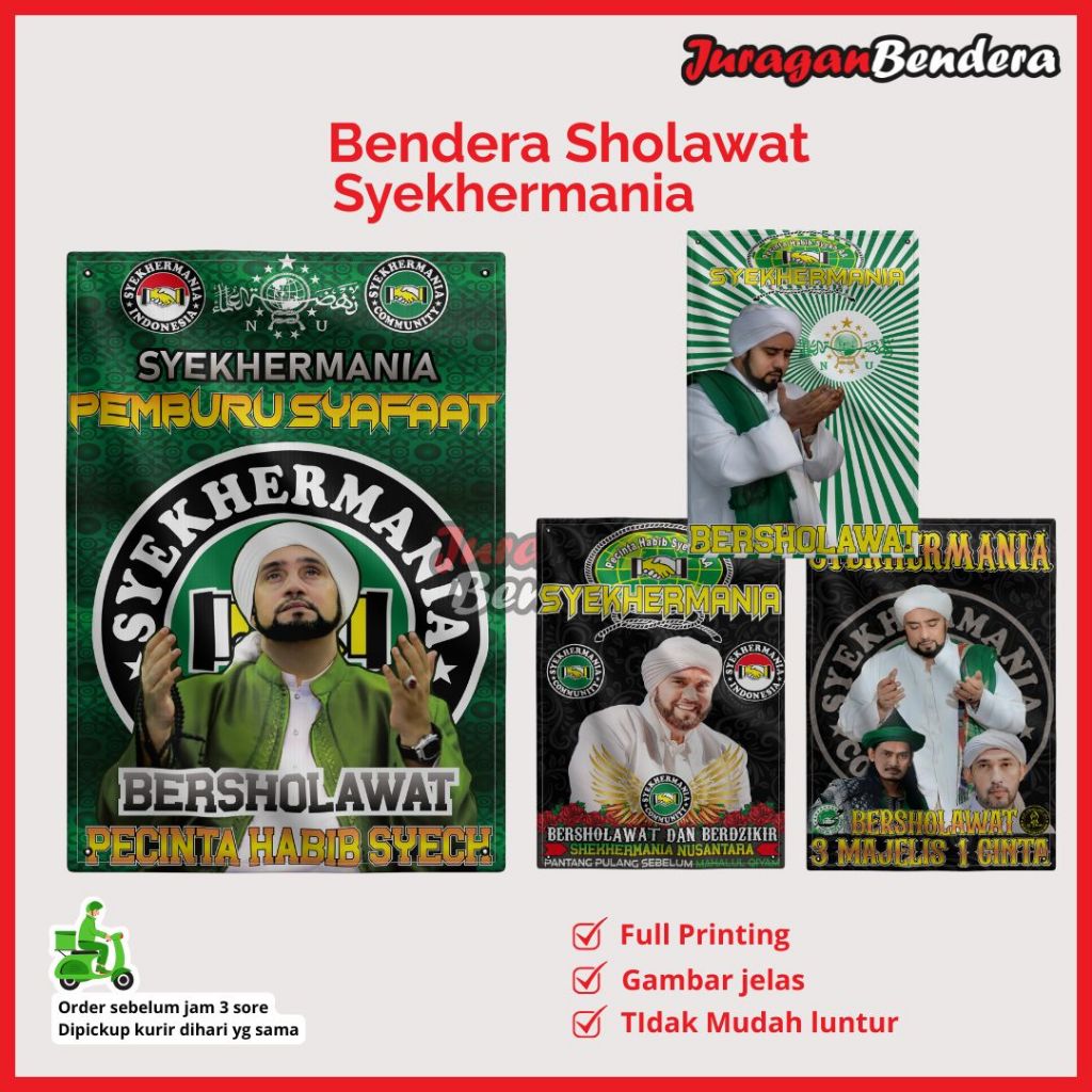 Giant Flag Habib / Bendera Besar Syekhermania / Bendera Sholawat
