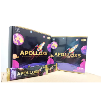 DISKON ECERAN APOLLO 5 SACHET APOLLO-12, cordy- G extract Kemasan Baru ApolloX5