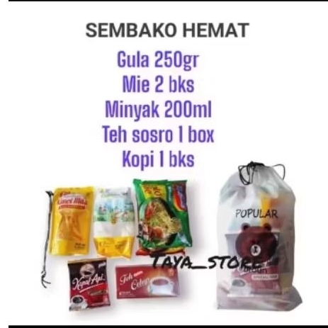 Sembako hemat/paket sembako hemat/paket sembako murah/paket sembako untuk donasi/berbagi/hampers