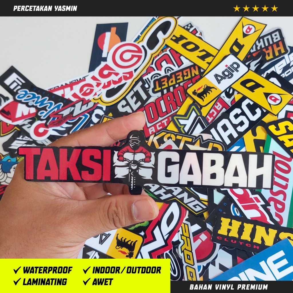 Stiker TAKSI GABAH HOLOGRAM VINYL