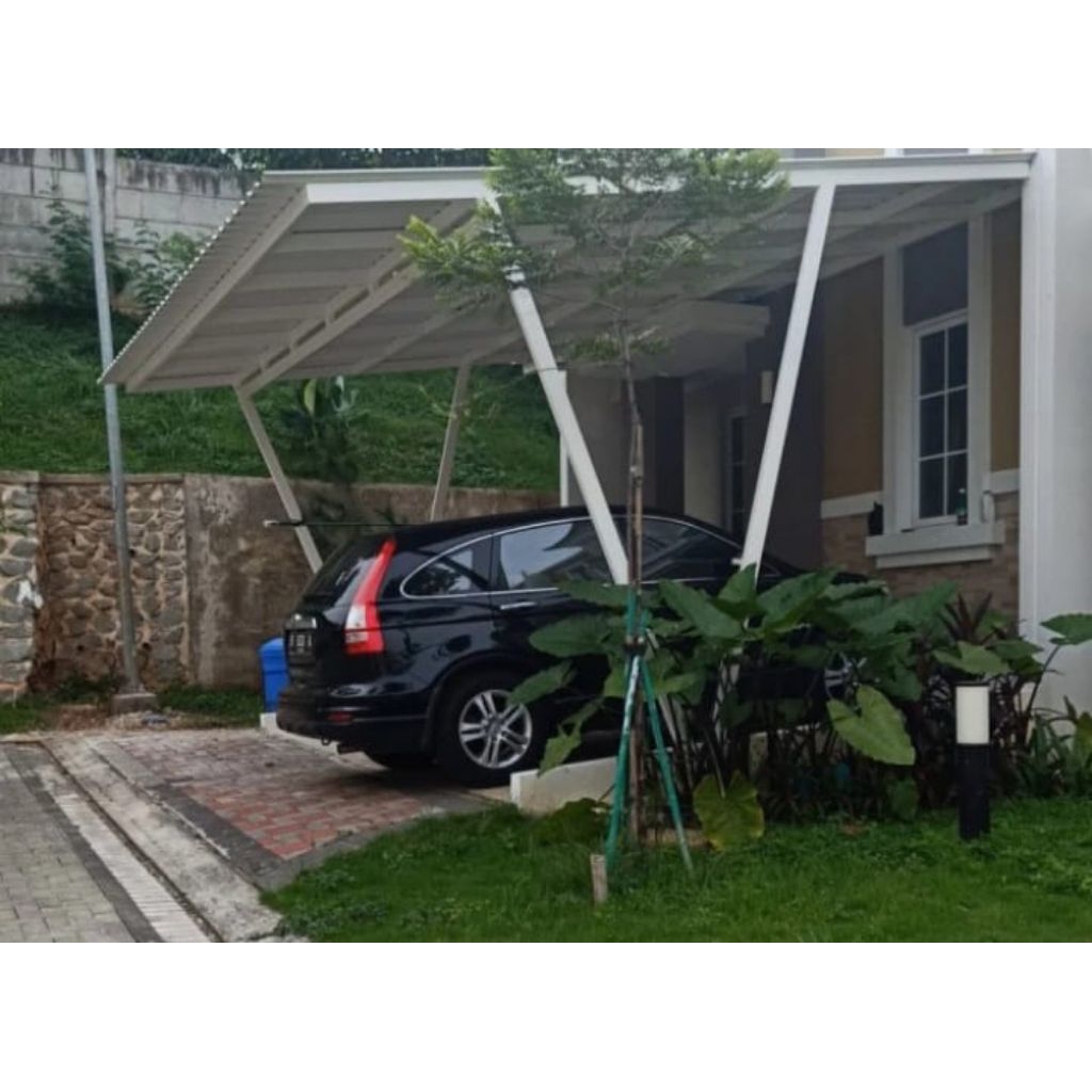 kanopi besi hollow galvanis atap alderon double asli