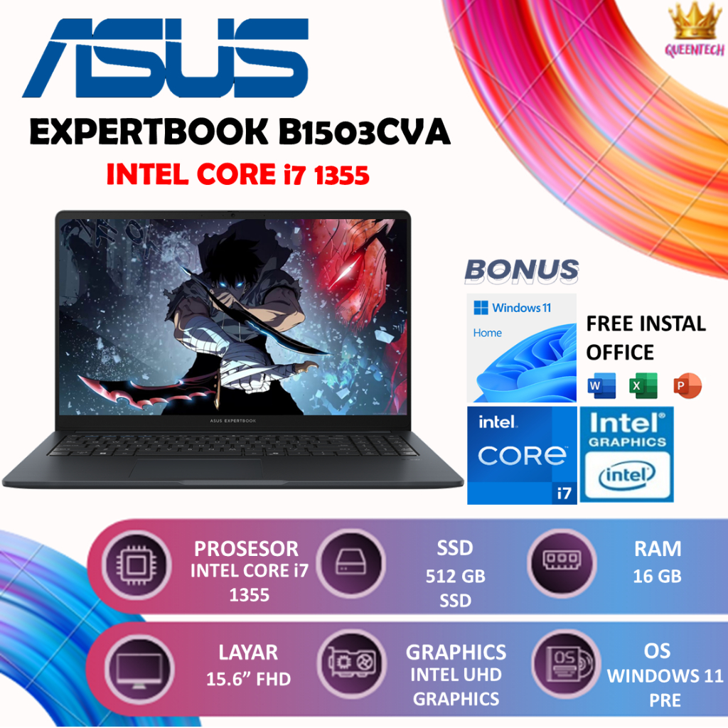 ASUS EXPERTBOOK B1503CVA INTEL CORE I7 1355 [16GB/512GB] Windows11 15.6FHD
