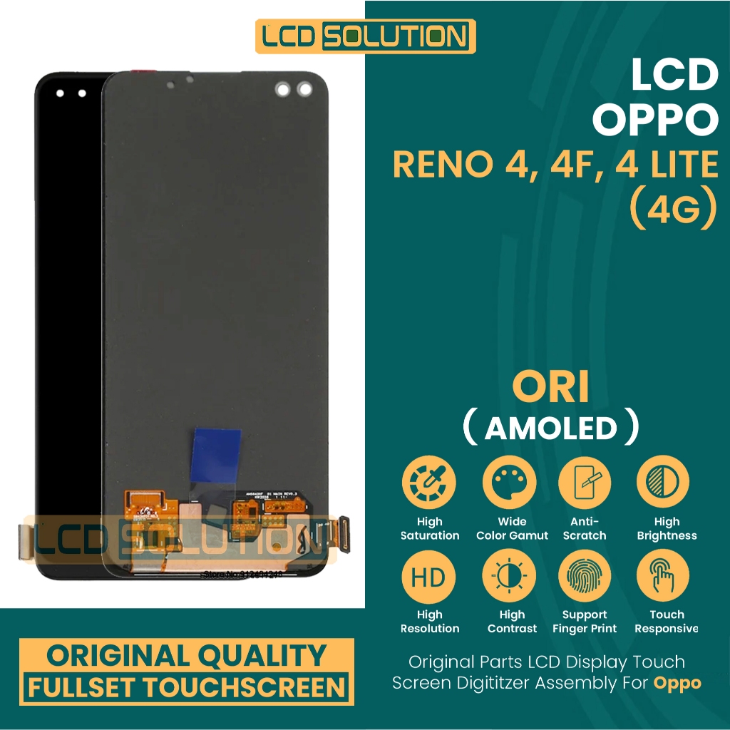 LCD Reno 4 / LCD Reno 4F / LCD Reno 4 Lite (4G) - Finger Print Fullset Toucscreen (ANTI PECAH)