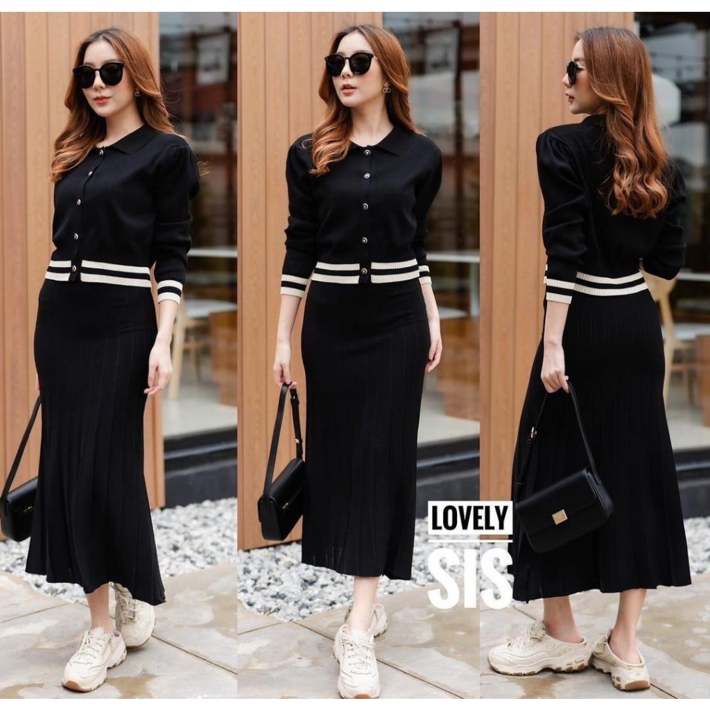 HC  Setelan Fios - Baju Wanita - Atasan Wanita - Baju Rok Wanita Terbaru