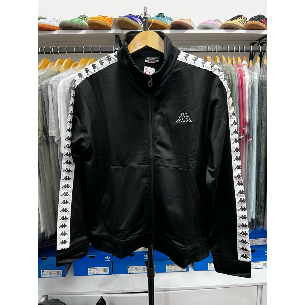 Tracktop Kappa Taped - black BNWT Original 100% Size : S ( 64 x 55 M ( 66 X 57 )