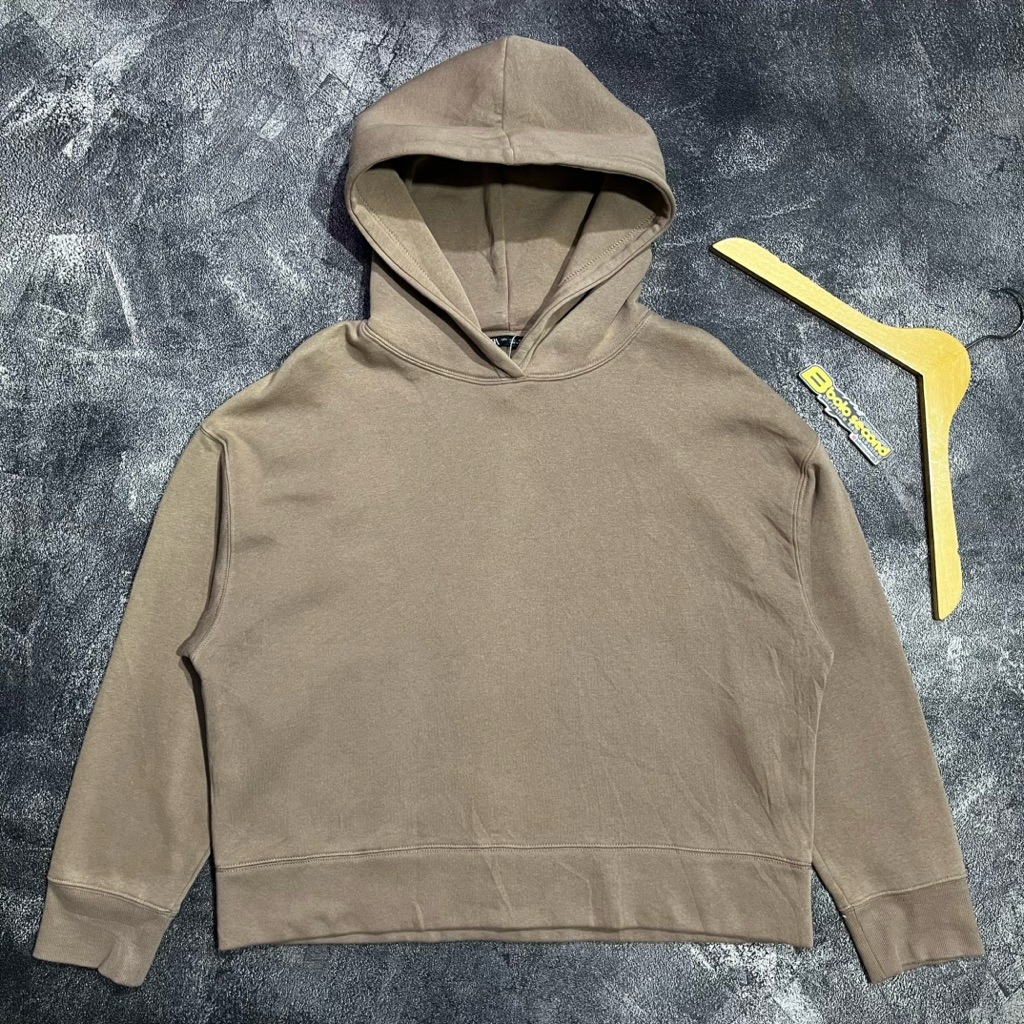 bolo second hoodie crop zara sz m oversize 60x60