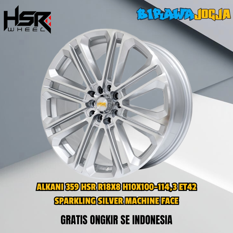 PELEK VELOZ, ALL NEW AVANZA RING 18 HSR ALKANI PCD 5X100 5X114 VELG R18 SILVER POLISH BISA HRV, RUSH