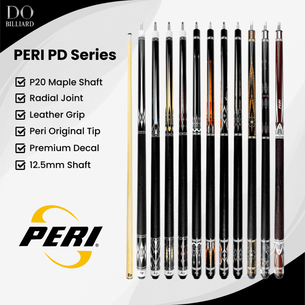 Stick Billiard PERI PD SERIES Low Deflection Maple Shaft / Stick Peri PD Series Original (FREE SOFTC