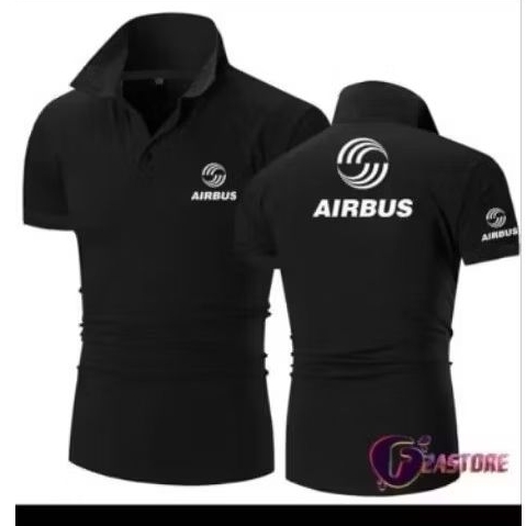 KAOS KERAH MODEL POLO TRENDY BISA CUSTOM BEBAS AJA# AIRBUS  READY TANGAN PANJANG DAN TANGAN PENDEK