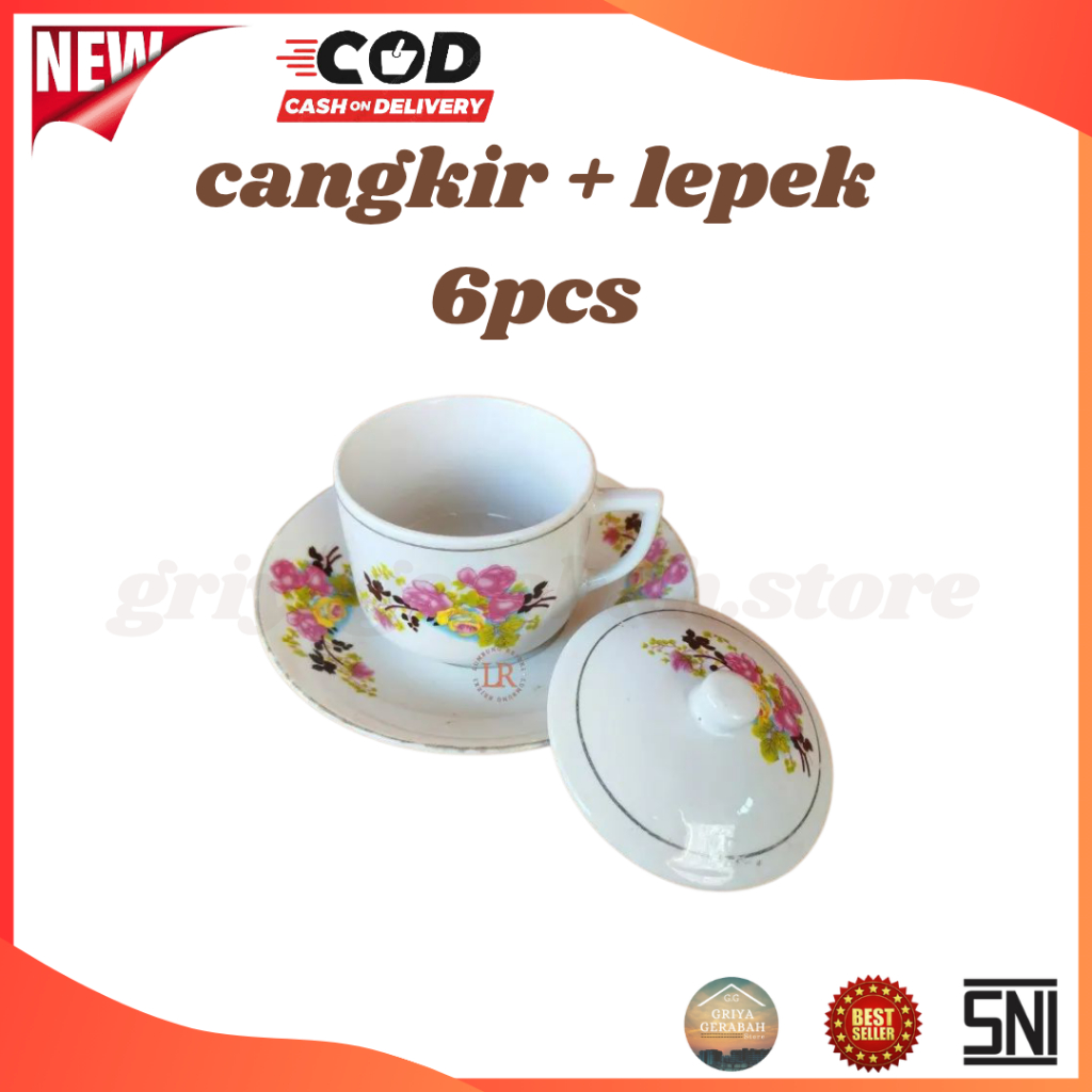 PROMO Set Cangkir Kopi Keramik Jadul / Cangkir Kopi Keramik/ Cangkir kopi set / cangkir angkringan /