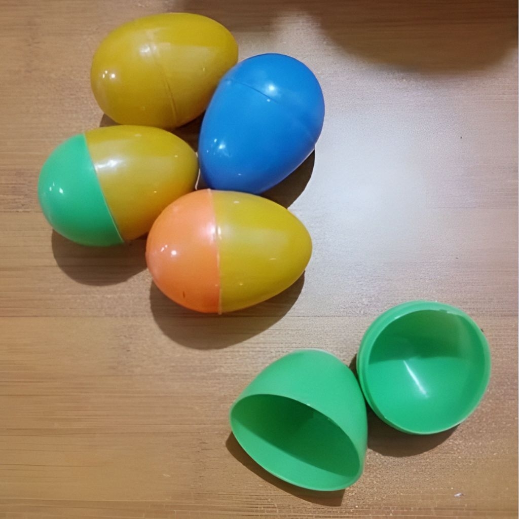 25 Pcs Mainan Cangkang Telur Kosongan / Mainan Kapsul Telur Wadah Hadiah Kejutan