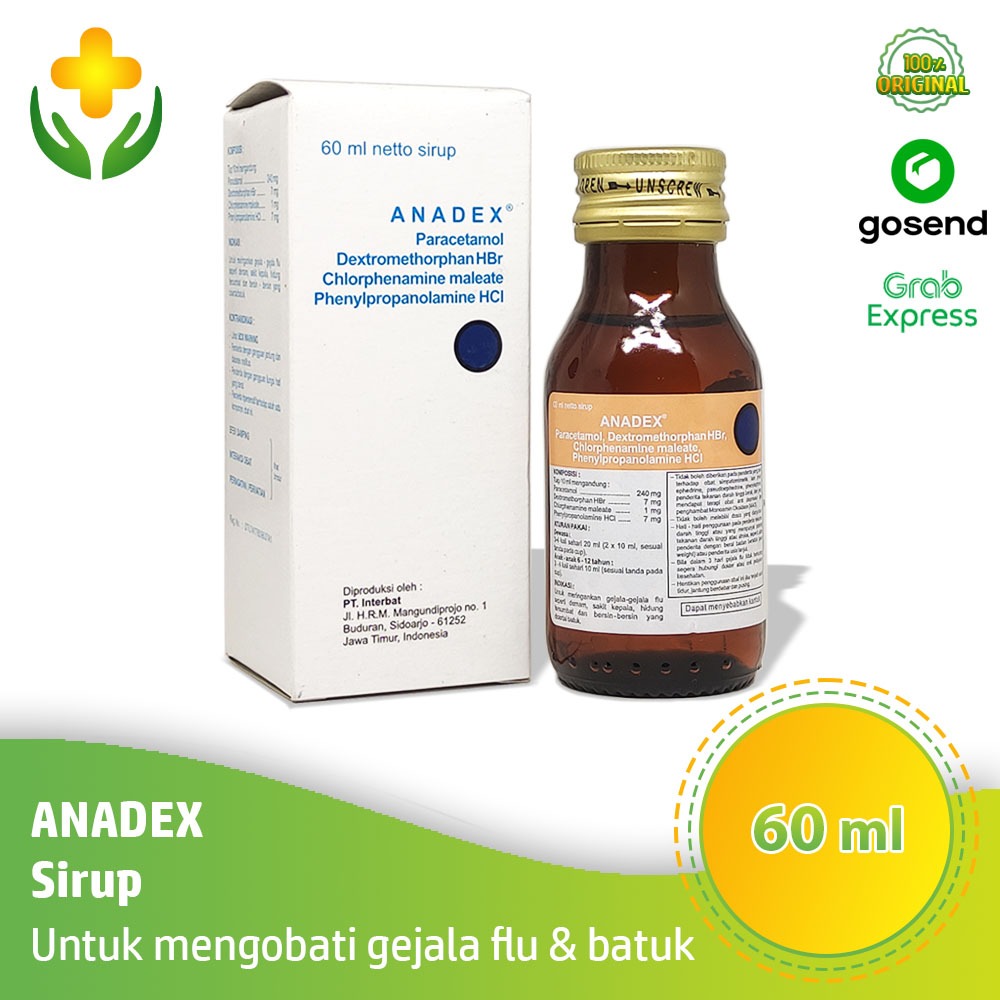 Anadex Sirup 60 ml - Obat Flu Batuk Pilek Demam