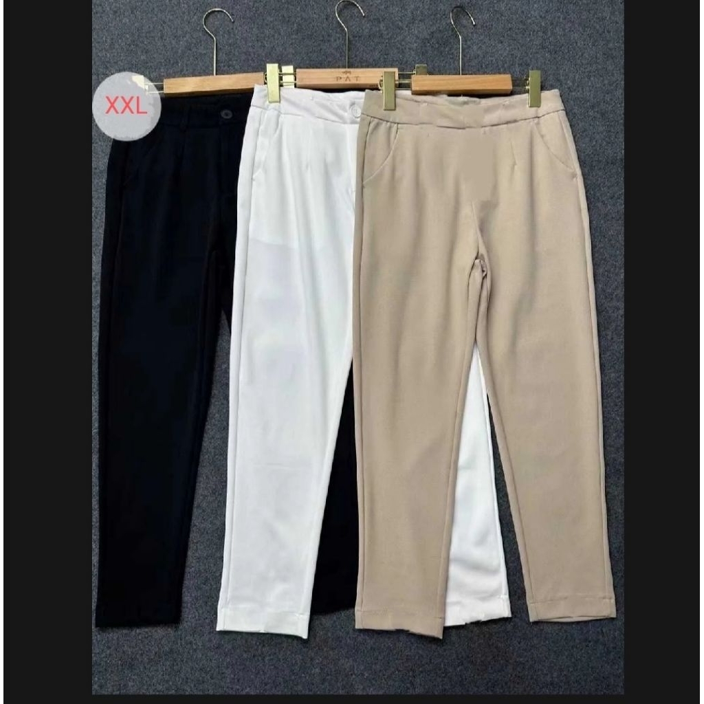 P Celana baggy pants celana pencil putih celana panjang wanita celana scuba pants