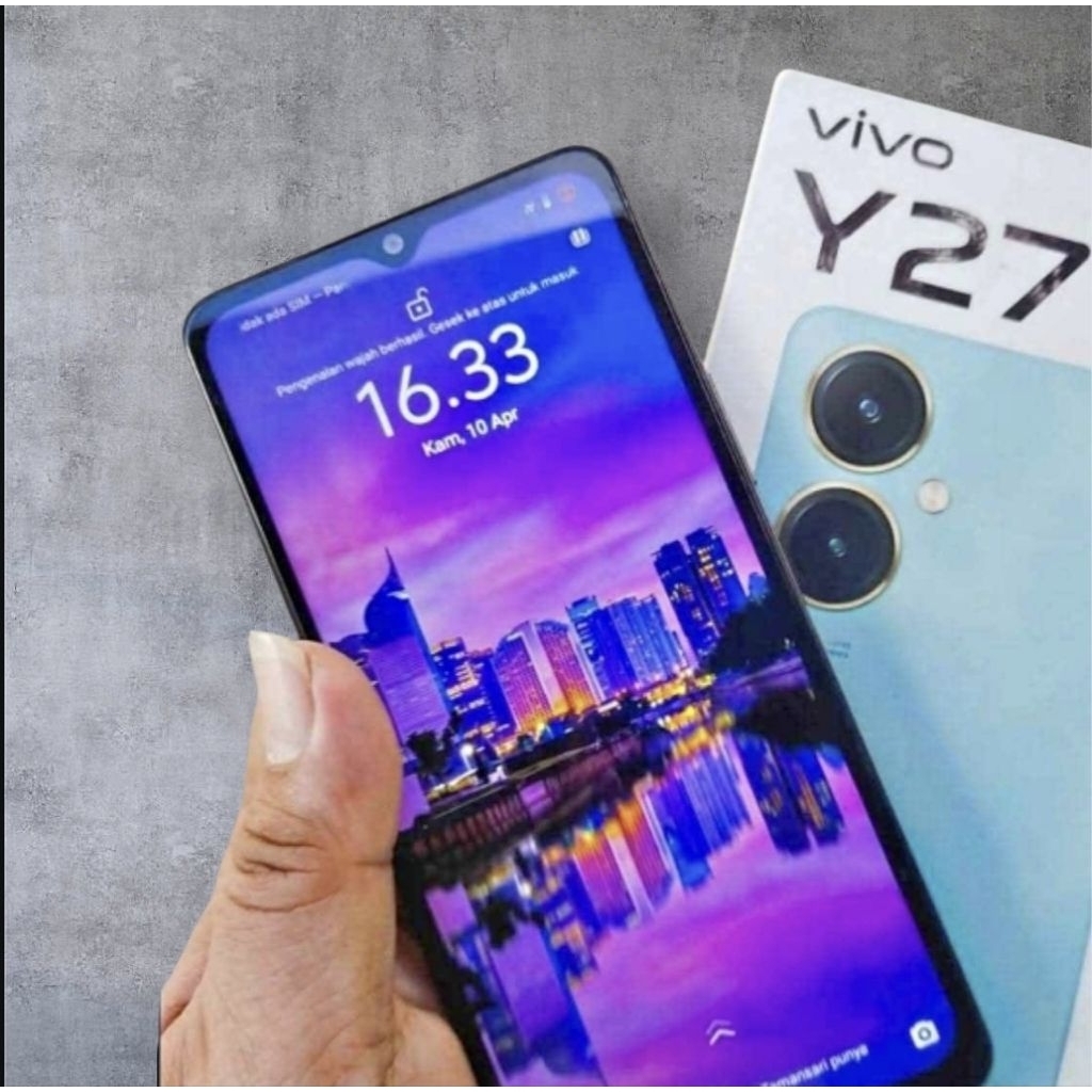 vivo y27 versi ram6+6 128gb hp second original lengkap