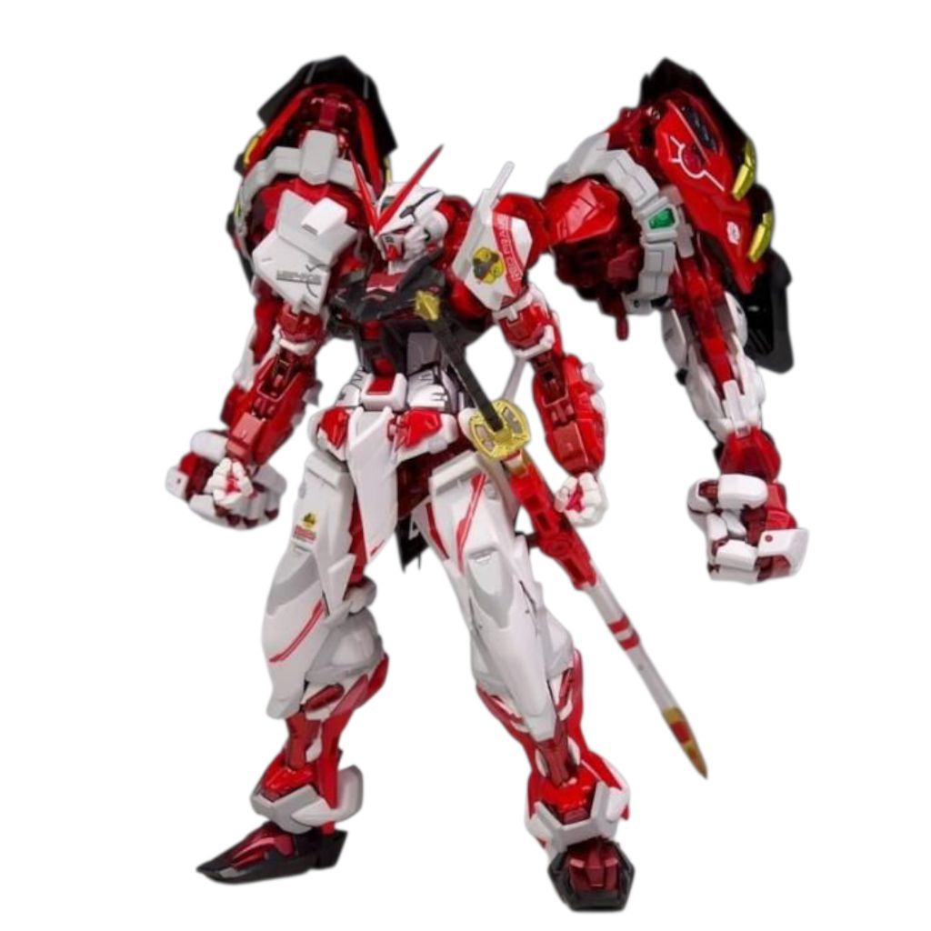 MG ASTRAY RED FRAME (Preloved) + Powered Arm + 4 Katana + Stand Base Tambahan