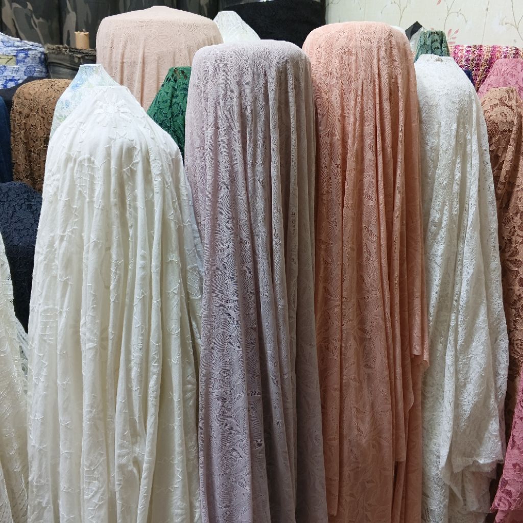 kain brokat lace street - Harga/0,5m - kain brokat meteran - kain brokat tulang | kain brokat import