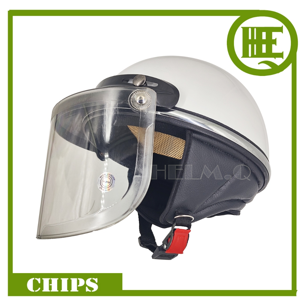 CH2 Helm LIS KROM Dewasa Busa Tebal Finishing Rapih Desain Simple Style Cocok untuk Motor Vespa dan 