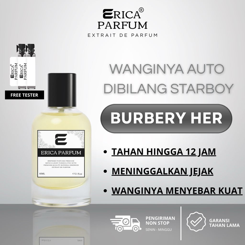 Erica  BURBERRY HER - Best Seller INSPIRED Extrait De Parfum Pria | Tahan 12 Jam