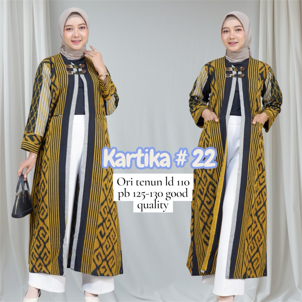 Atasan Wanita Outerwear Cardigan Long Outer tenun Kardigan Wanita Baju kerja Baju Batik atasan tenun