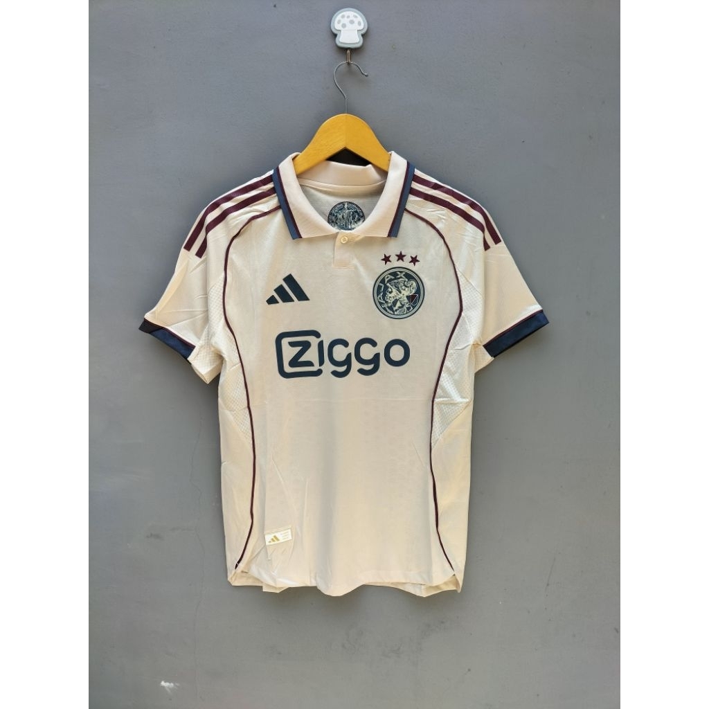 JERSEY AJAX AMSTERDAM 3RD THIRD CREAM PI PLAYER ISSUE TERBARU MUSIM 2025/2026