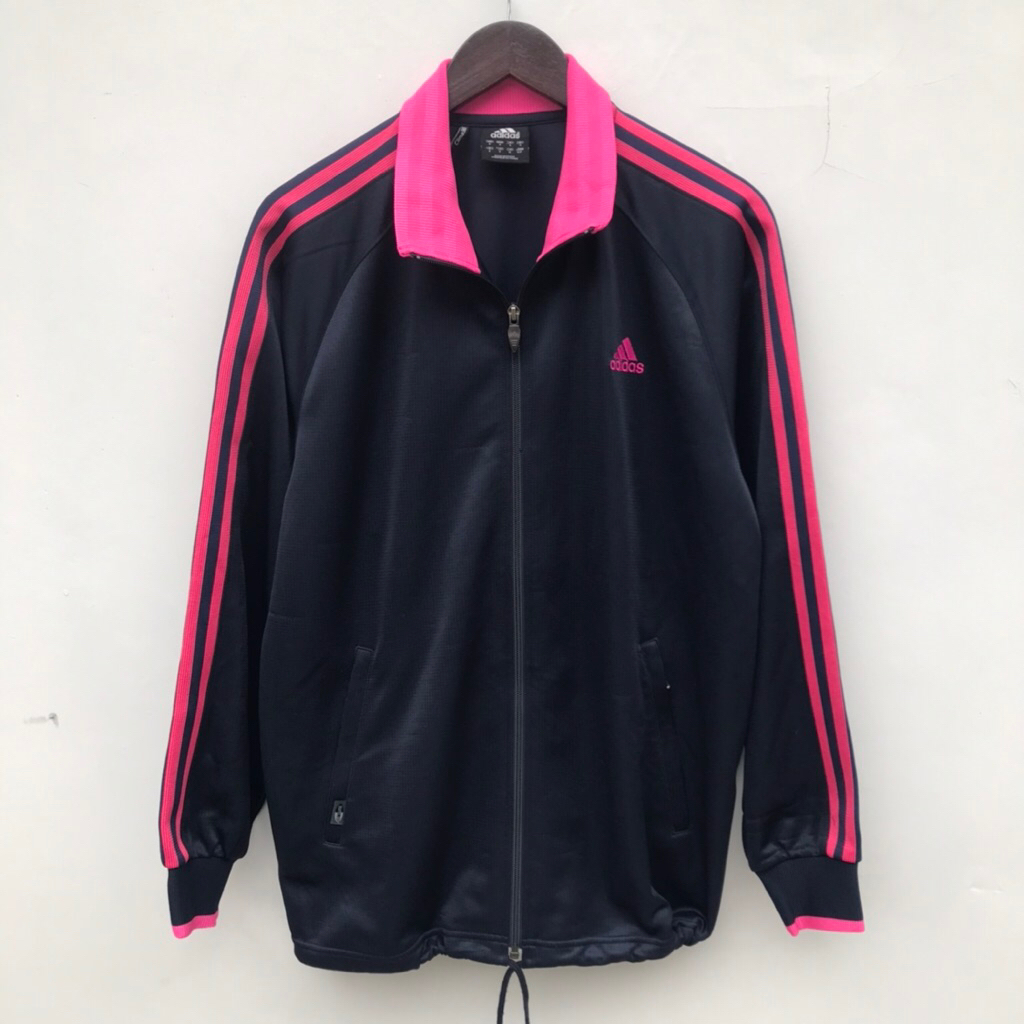 Jaket by Adidas Climalite Tracktop Jacket Navy/Pink sz Large