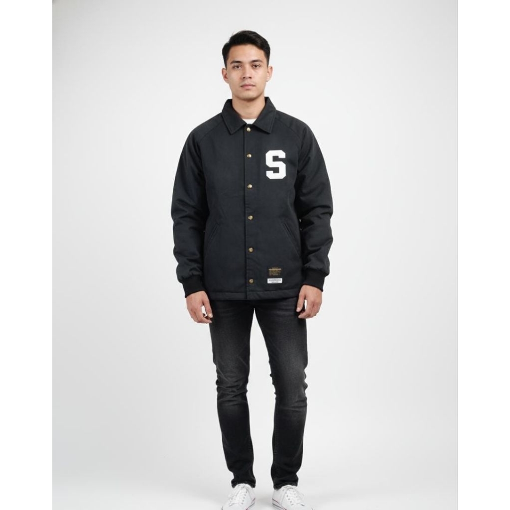 Coach Jacket Hitam Tebal|NA STARD OKLAHOMA