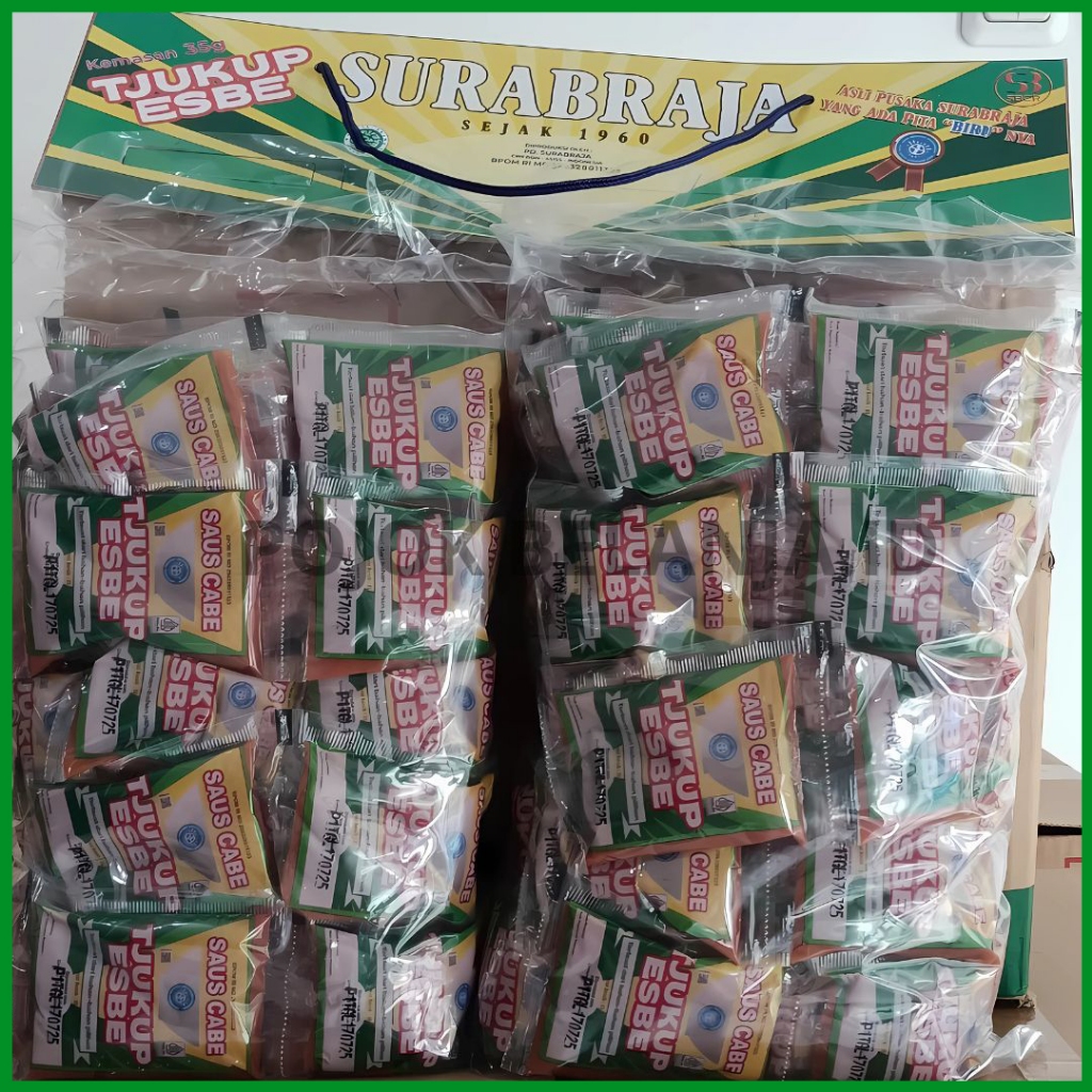 Saus Sambal Sachet Tjukuup Esbe 30 Bungkus - 1 ball Cocok untuk Usaha Makan
