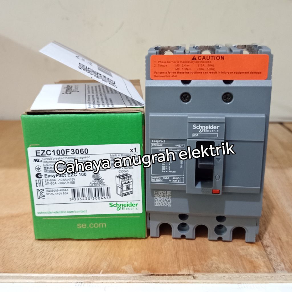 Schneider MCCB EZC100F 60A 3P mccb NFB 60A original100%