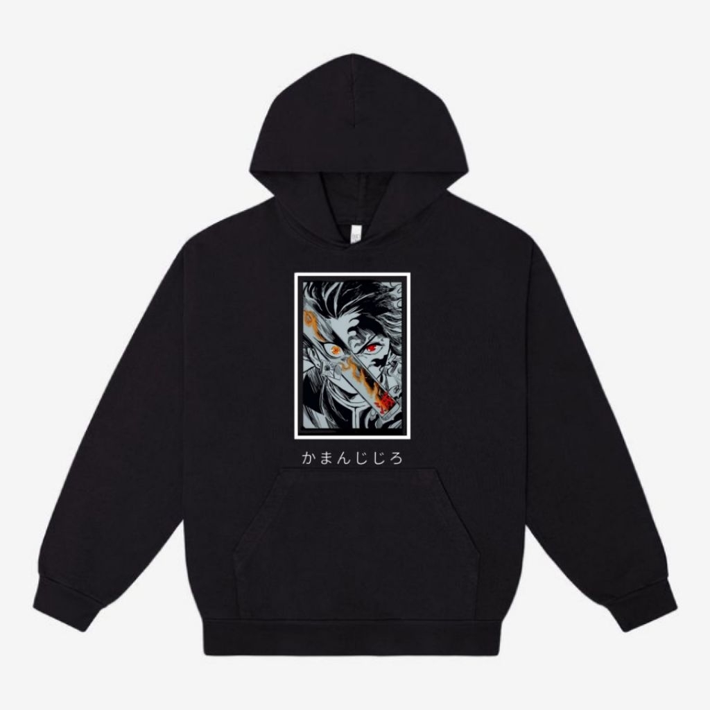 SWEATER HOODIE TANJIRO  DEMON SLAYER KIMETSU NO YAIBA - HOODIE ANIME DEMON SLAYER - HOODIE COWOK CEW
