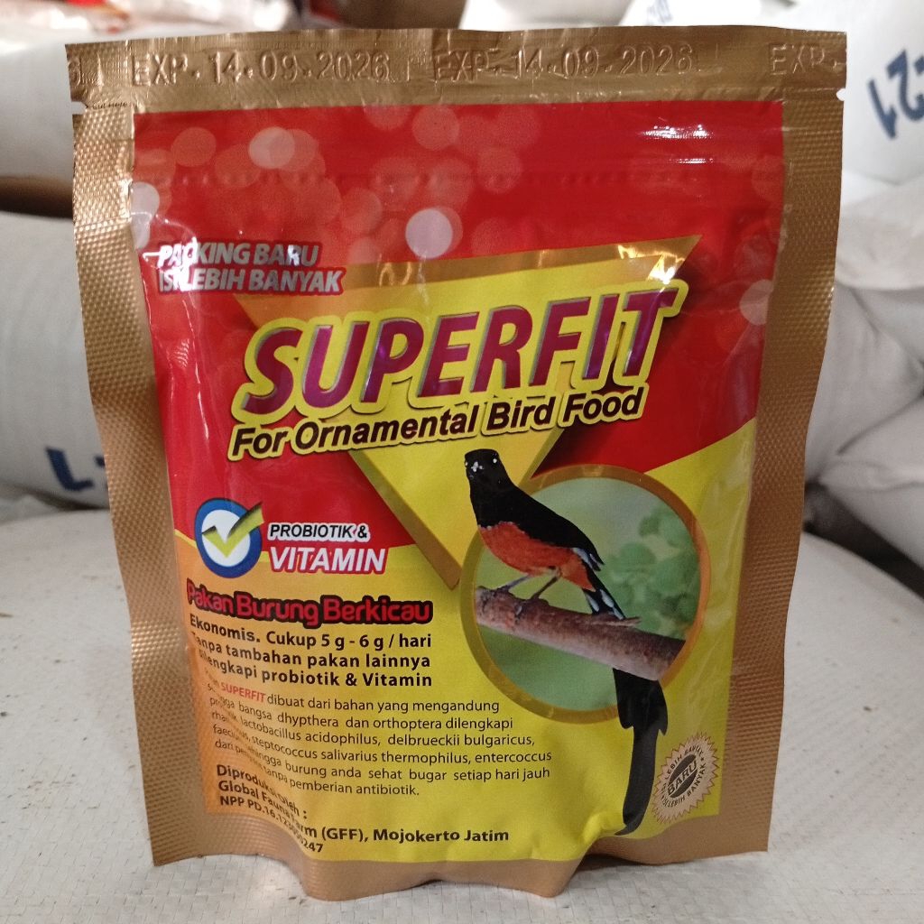 Superfit Gold Pakan Voer Pur Makanan Burung Murai Anis Kacer Ciblek