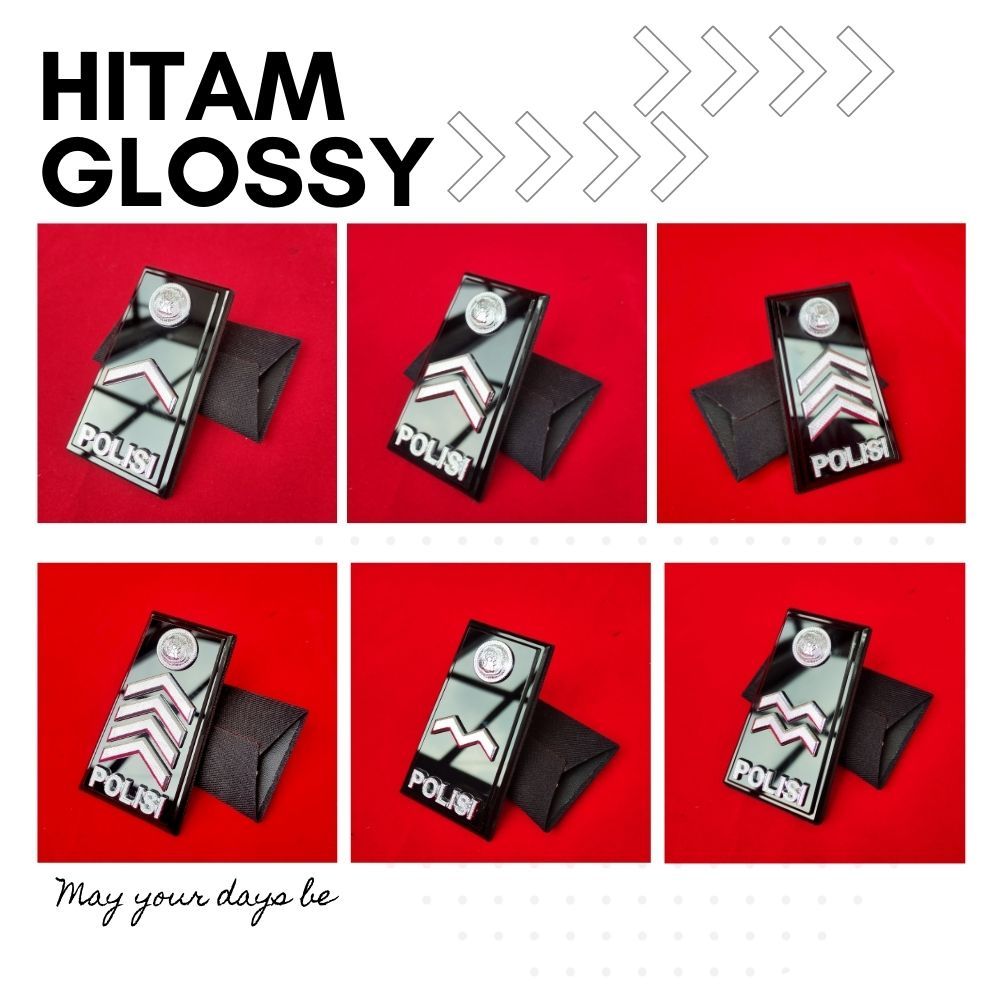 PANGKAT PDH POLRI FULL AKRILIK GLOSSY BRIPDA/ BRIPTU/ BRIGADIR/ BRIGPOL/ BRIPKA/ AIPDA/ AIPTU