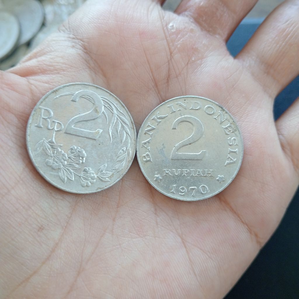 koin 2 rupiah tahun 1970 koin kuno