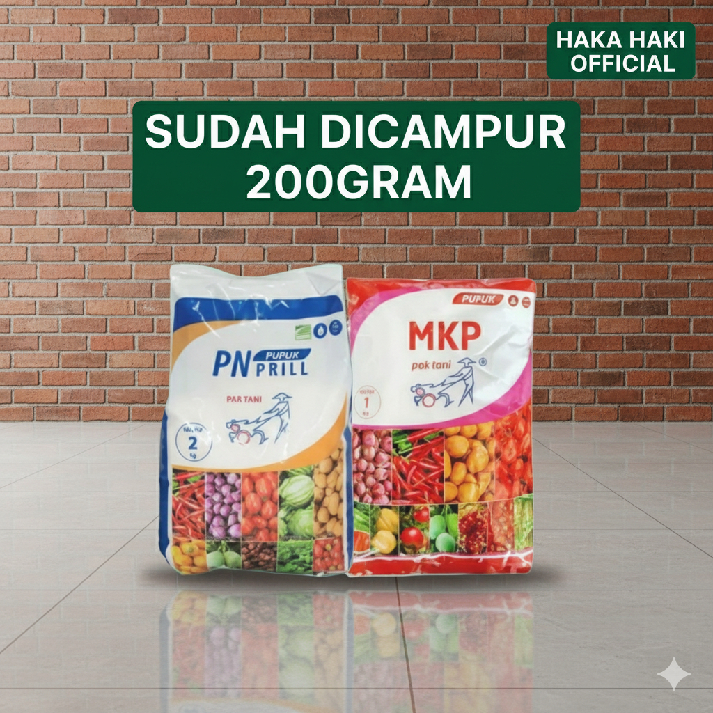 (MKP+KNO3) Pupuk Perangsang Bunga dan Buah KNO3+MKP Pak Tani 200 gram (sudah dicampur)