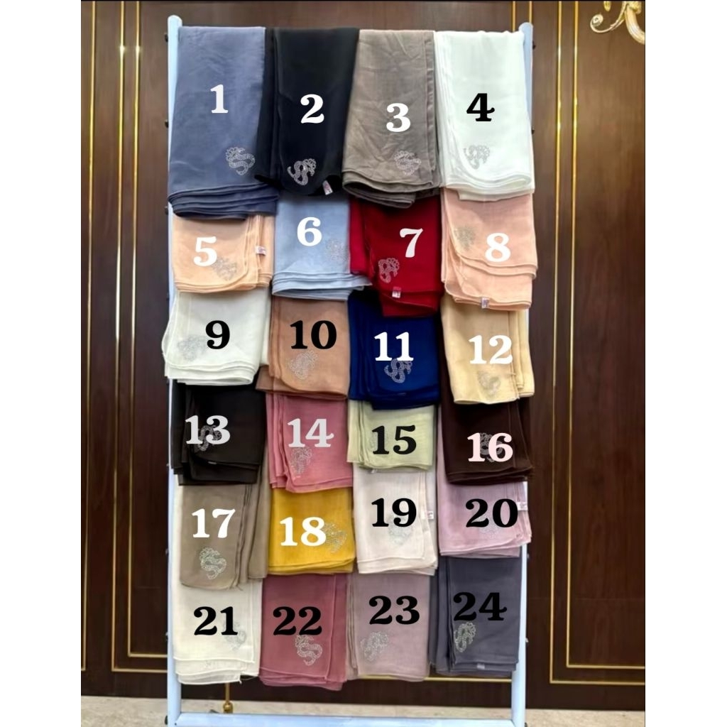 HIJAB SEGI4 POLOS SHELLASAUKIA ORIGINAL