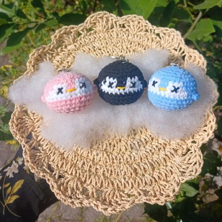 Pinguin Rajut / Gantungan Kunci Pinguin Rajut / Pinguin Crochet