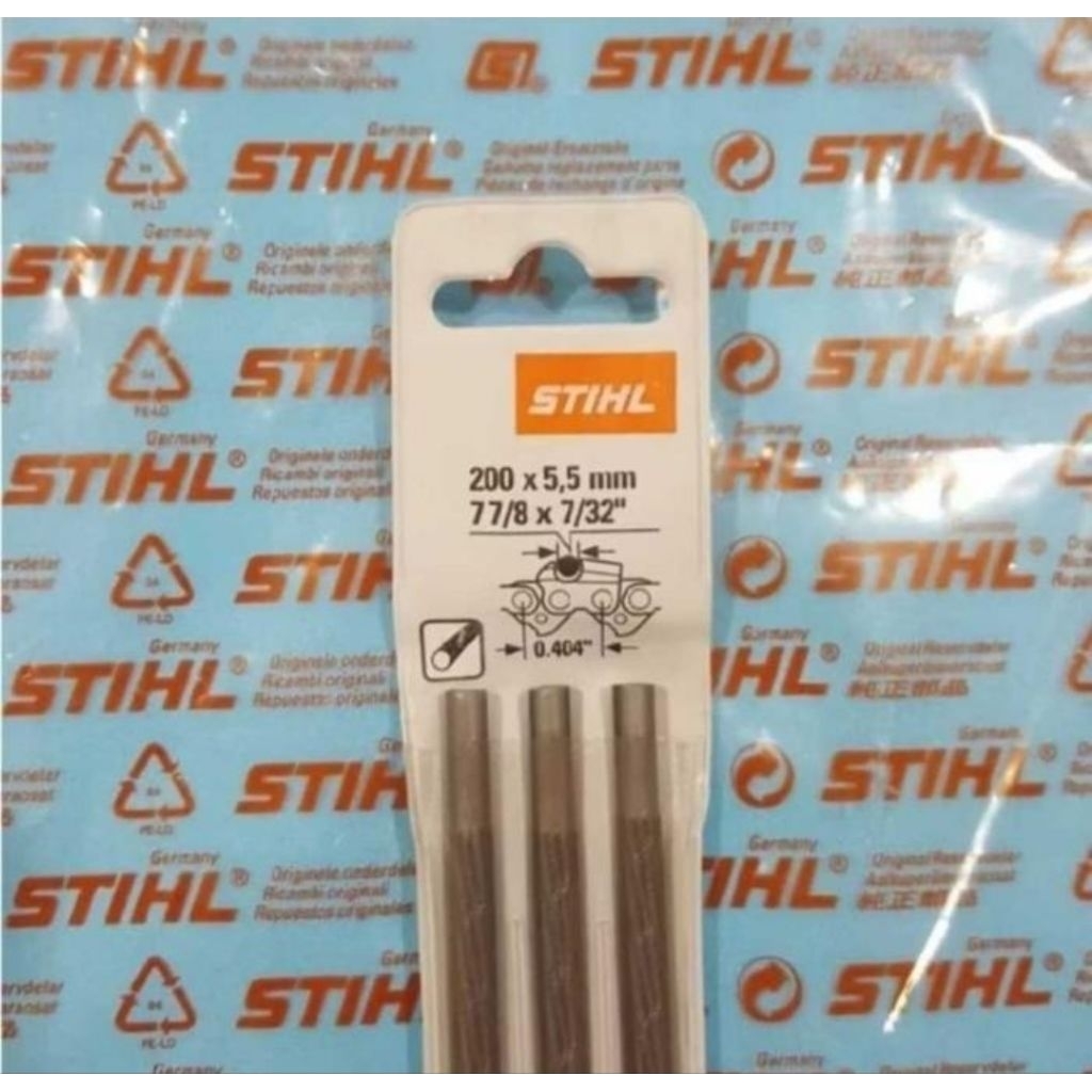 Kikir Bulat Stihl 5.5 mmX 200 mm.Kikir Bulat Rantai Senso Besar 070/720 Stihl 5.5 mmX 200 mm Origina