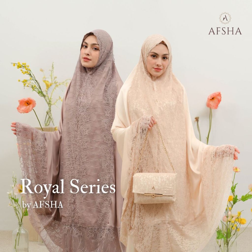 Mukena Premium Royal AFSHA Silk With Exclusive Pouch