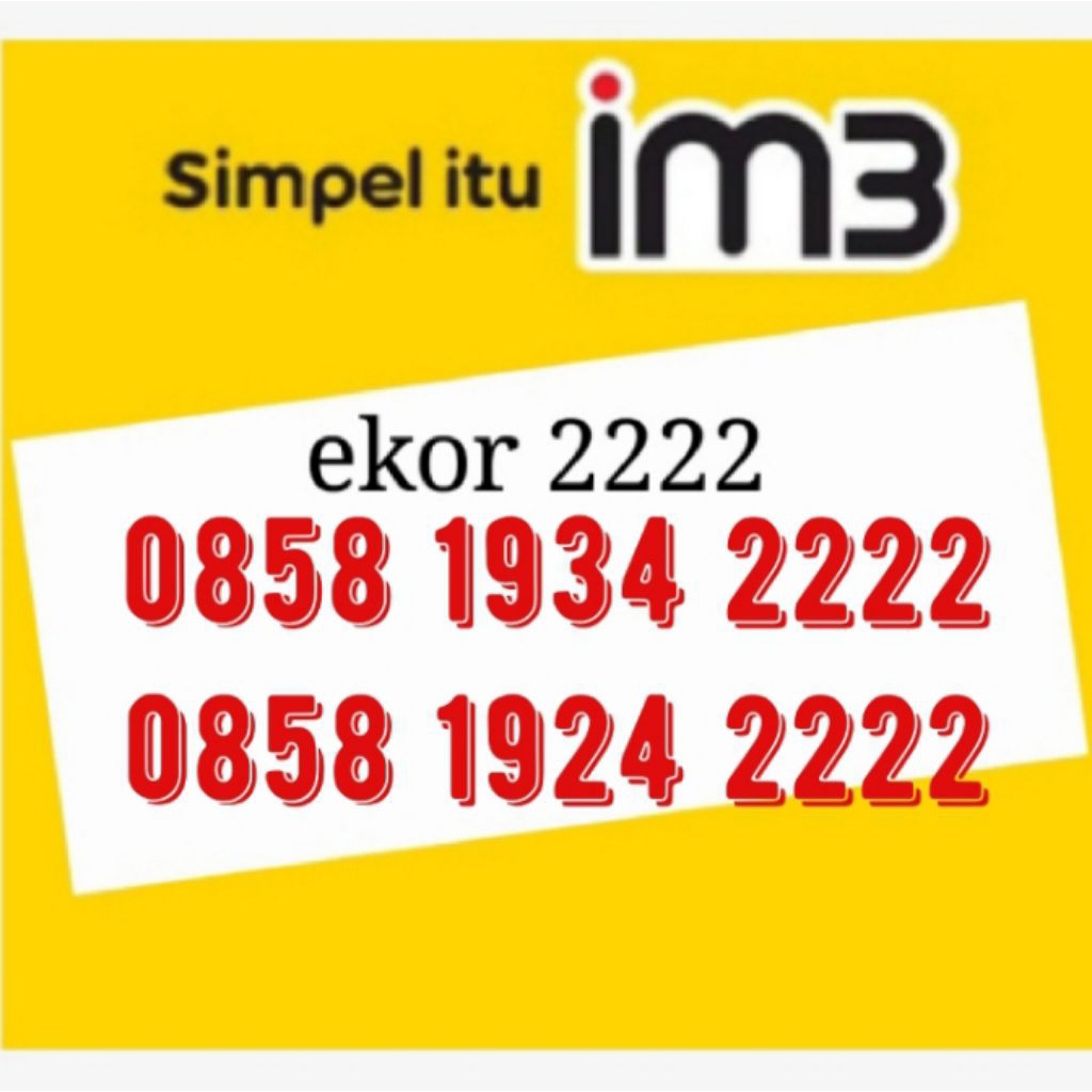 nomor cantik Indosat full rapi cakep ekor 2222 mentok